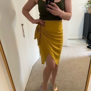 Zara Wrap Skirt with Tie and Zipper